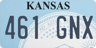 KS license plate 461GNX