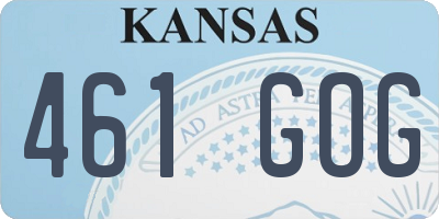 KS license plate 461GOG