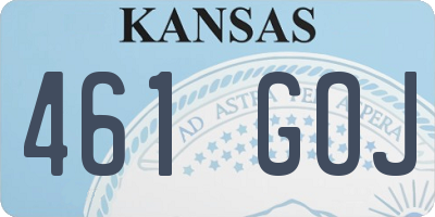 KS license plate 461GOJ