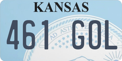 KS license plate 461GOL