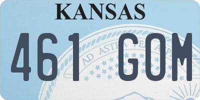 KS license plate 461GOM