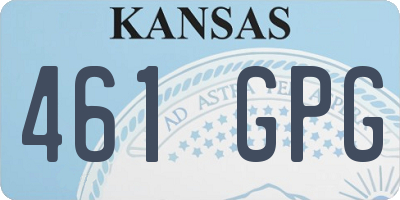 KS license plate 461GPG