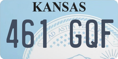 KS license plate 461GQF