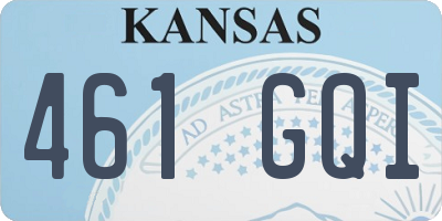 KS license plate 461GQI