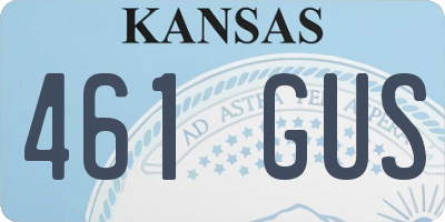 KS license plate 461GUS