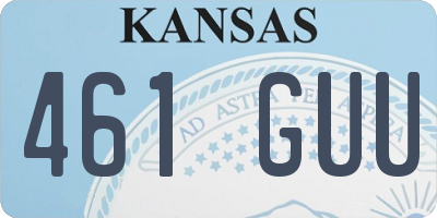 KS license plate 461GUU
