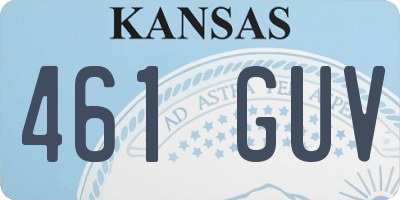 KS license plate 461GUV