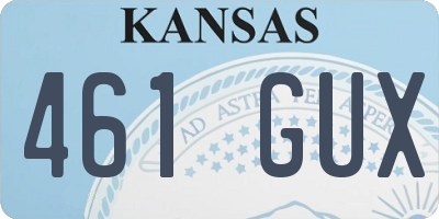 KS license plate 461GUX