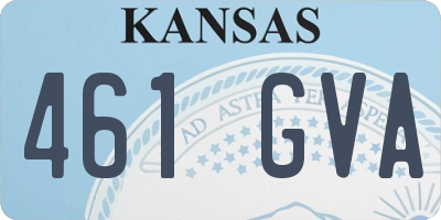 KS license plate 461GVA