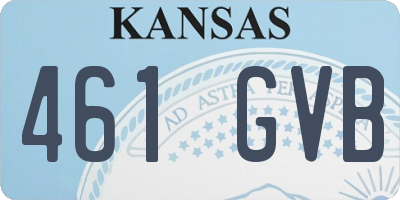 KS license plate 461GVB