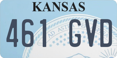 KS license plate 461GVD
