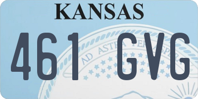 KS license plate 461GVG