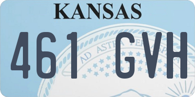 KS license plate 461GVH