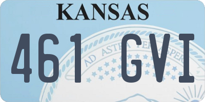 KS license plate 461GVI