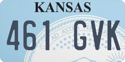 KS license plate 461GVK