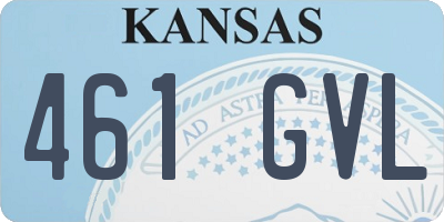 KS license plate 461GVL