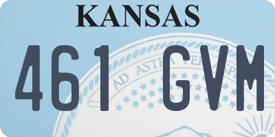 KS license plate 461GVM