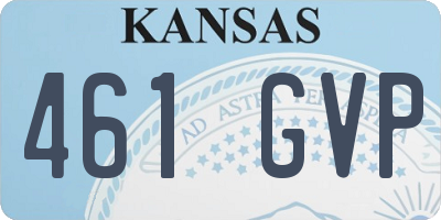 KS license plate 461GVP