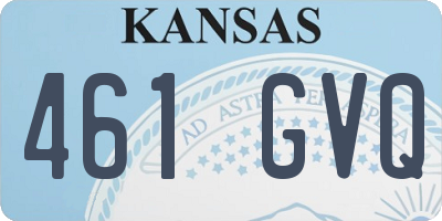 KS license plate 461GVQ