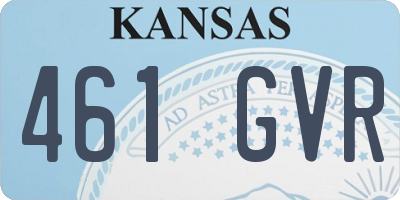 KS license plate 461GVR
