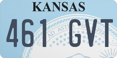 KS license plate 461GVT