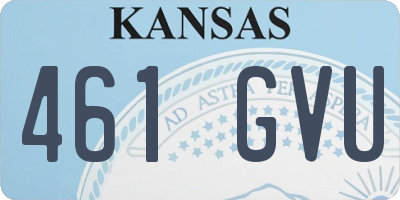 KS license plate 461GVU