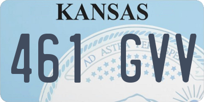 KS license plate 461GVV