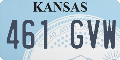 KS license plate 461GVW