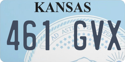 KS license plate 461GVX