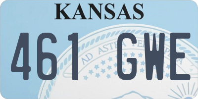 KS license plate 461GWE