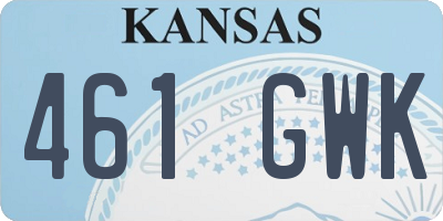 KS license plate 461GWK