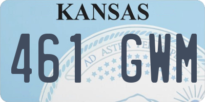 KS license plate 461GWM