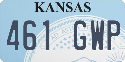 KS license plate 461GWP