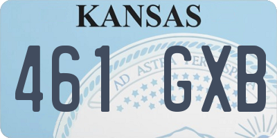 KS license plate 461GXB
