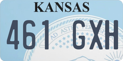 KS license plate 461GXH
