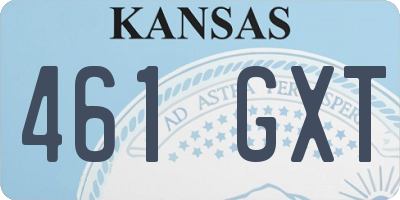 KS license plate 461GXT