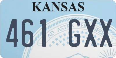 KS license plate 461GXX