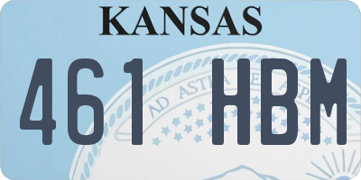 KS license plate 461HBM