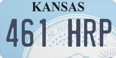 KS license plate 461HRP