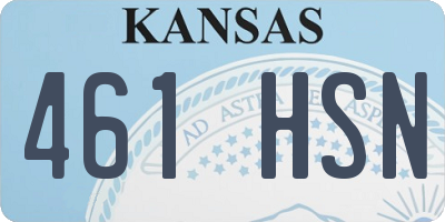 KS license plate 461HSN