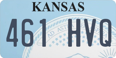 KS license plate 461HVQ