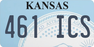 KS license plate 461ICS