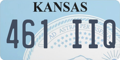 KS license plate 461IIQ