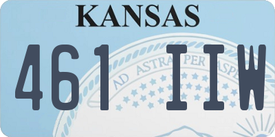 KS license plate 461IIW