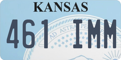 KS license plate 461IMM
