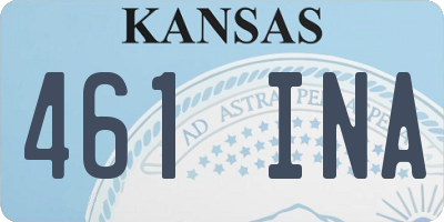 KS license plate 461INA