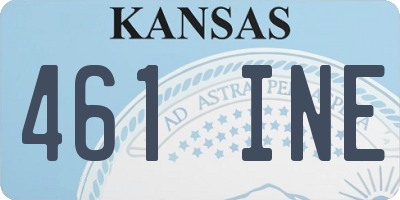 KS license plate 461INE