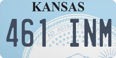 KS license plate 461INM