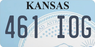 KS license plate 461IOG