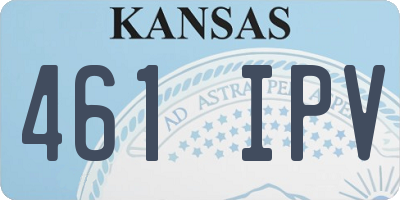 KS license plate 461IPV